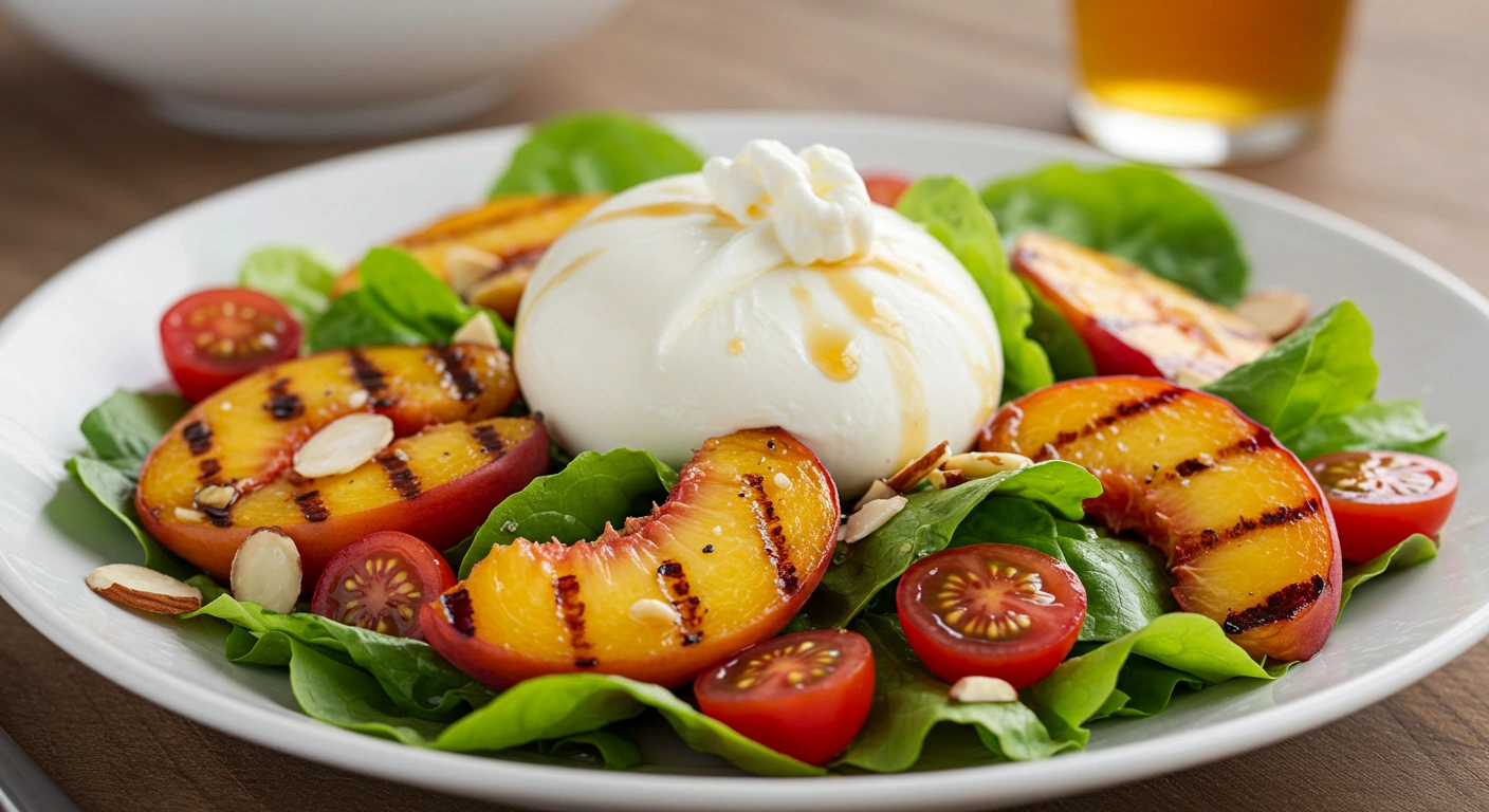 Grilled Peach Burrata Salad - secondary view